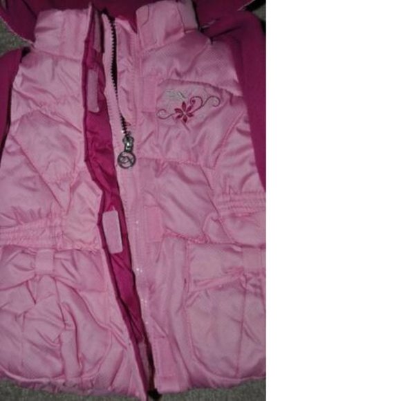 *Winter Jacket 12 months Pink Zeroxposur Hooded Zip-Mittens Scarf 3 pc Set Girls - Picture 5 of 8